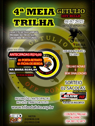 4ª MEIA TRILHA GETÚLIO OFF ROAD DE GETÚLIO VARGAS-RS